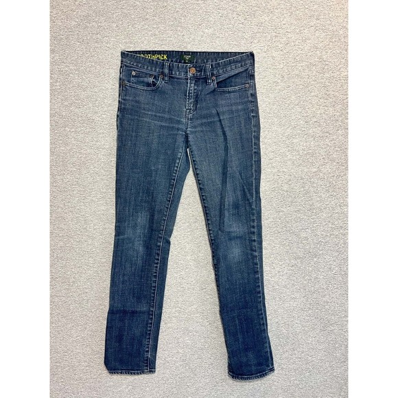 J. Crew Jeans Women 28 (30x31 Actual) Skinny Toothpick Stretch Medium Wash - Picture 1 of 11